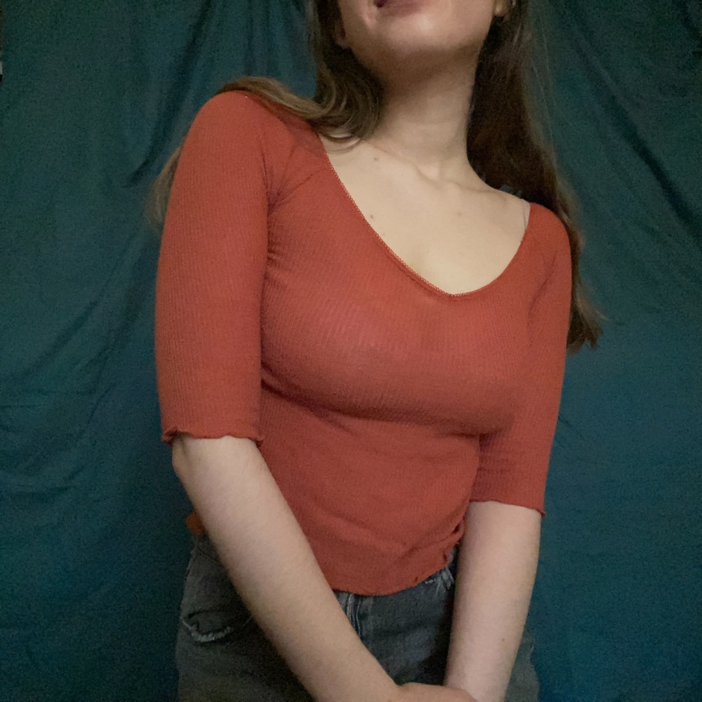 orange urban outfitters top